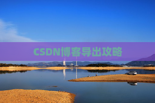 CSDN博客导出攻略